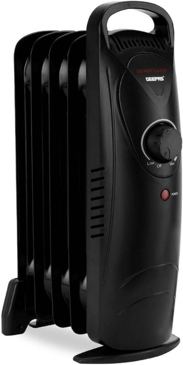 Geepas Mini Oil Filled Radiator Heater 450W | Energy Efficient Electric Heater,...