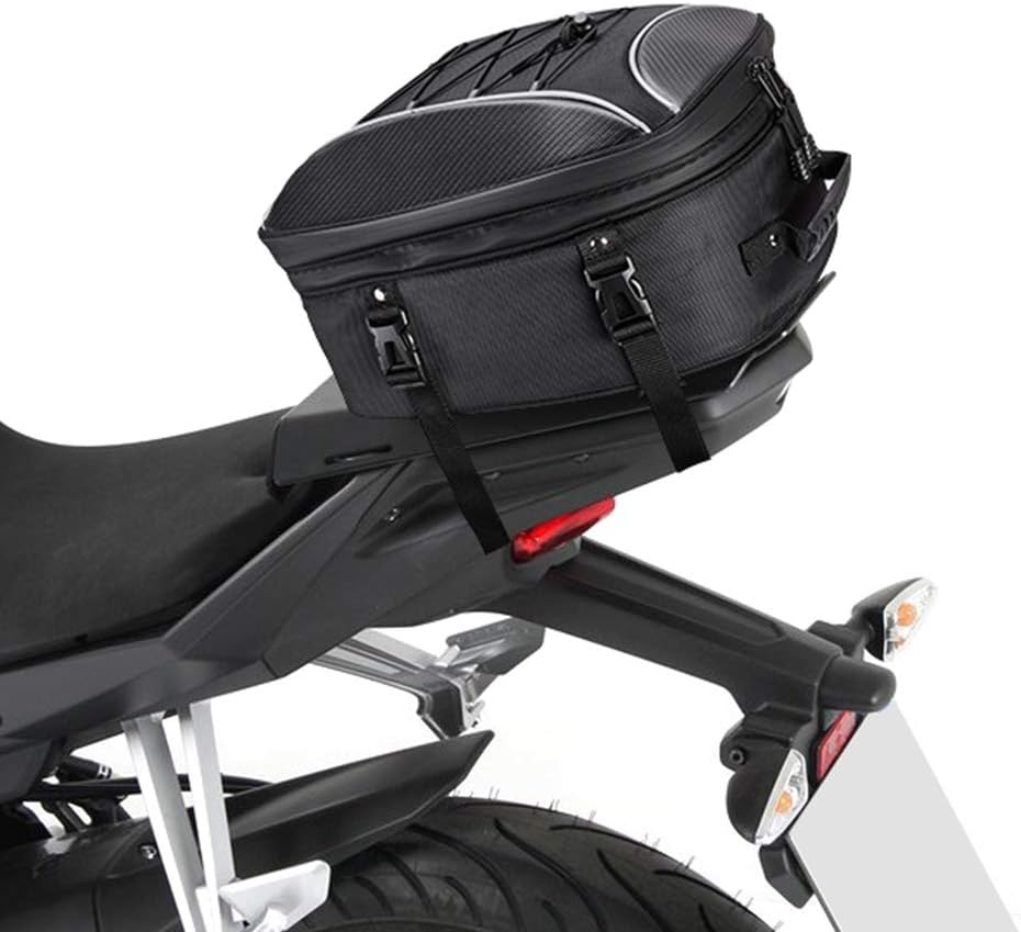 KEMIMOTO Motorcycle Tail Bag, Dual Use Motorcycle Rear Seat Bag with Waterproof...
