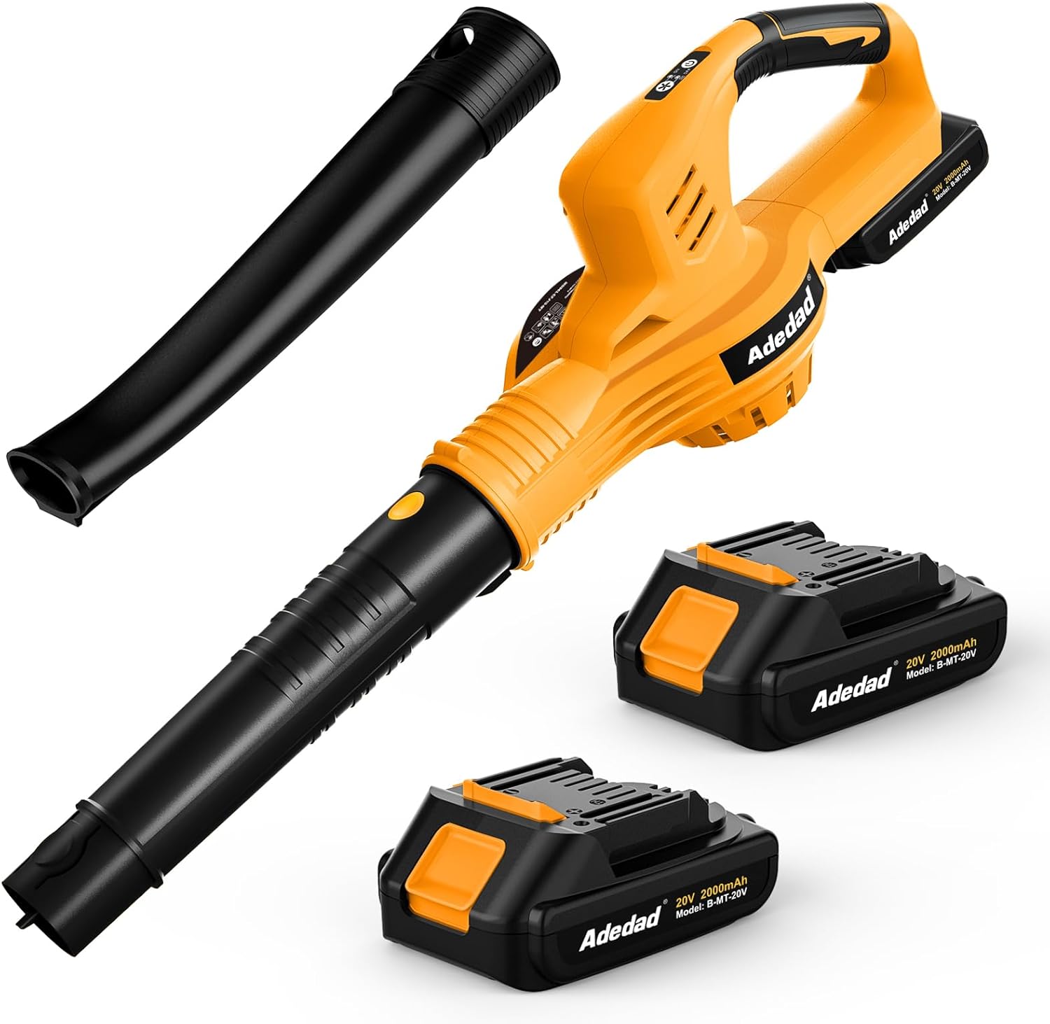 Cordless Leaf Blower with 2xBattery and Charger 20V Lightweight Small Electric L...
