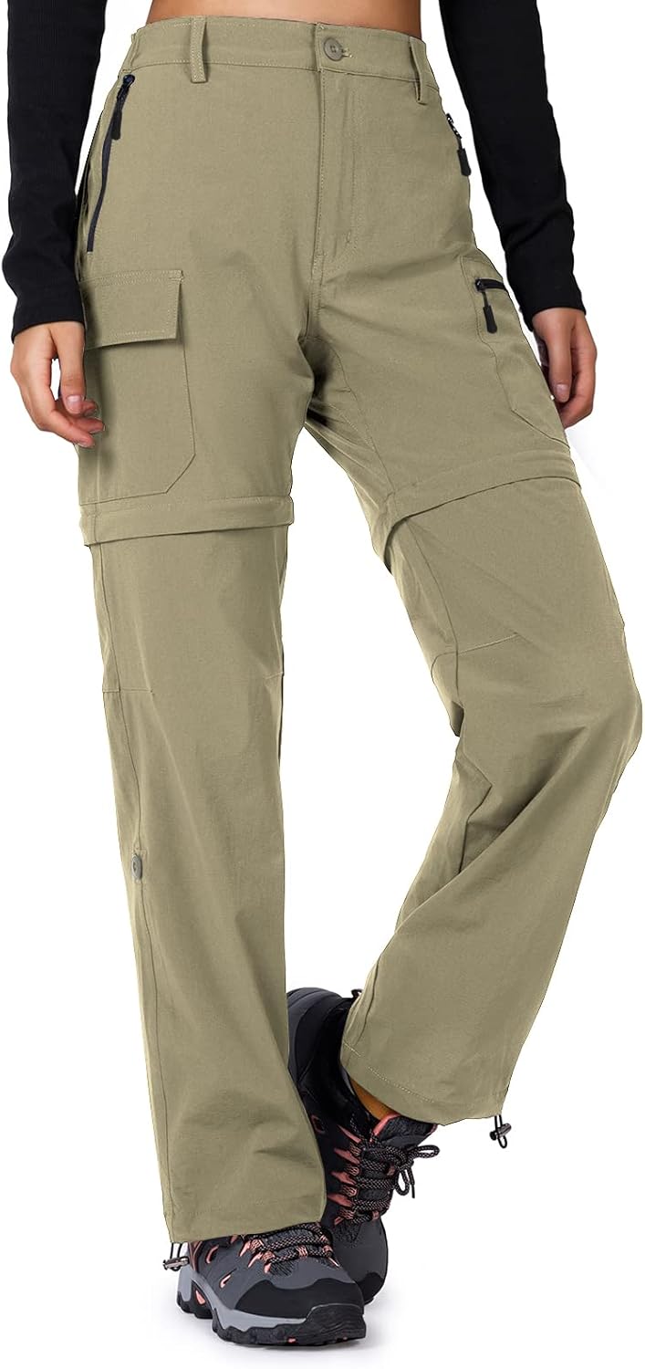 Cycorld Women's-Hiking-Pants-Convertible Quick-Dry-Stretch-Lightweight Zip-Off O...