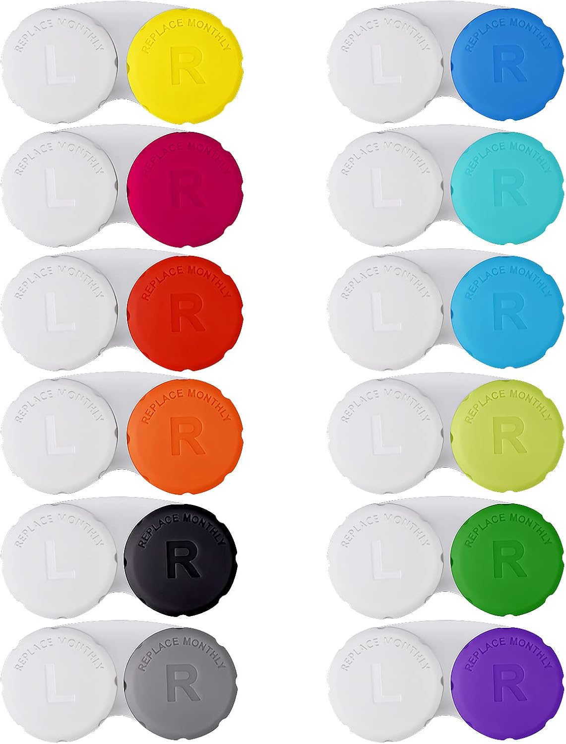 12PCS Colorful Contact Lens Case, Immersion Kit, Leak-Proof Packaging, Suitable...
