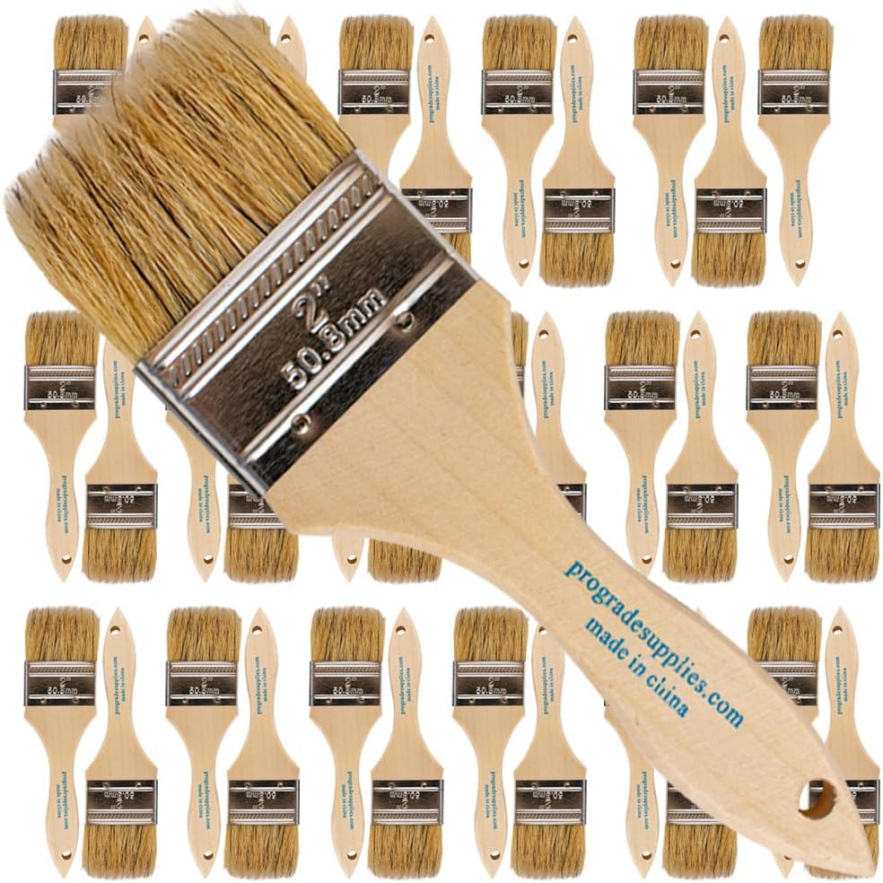Pro Grade - Chip Paint Brushes - 36-Pack - 2 Inch Chip Brush for Paints, Stains,...