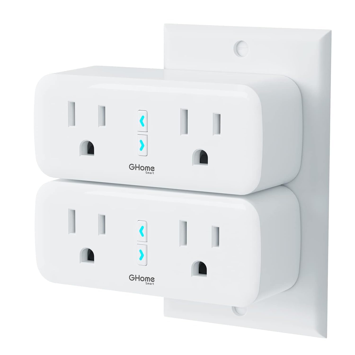 GHome Smart Plug Outlet Extender 15A, WiFi Smart Plugs Compatible with Alexa and...