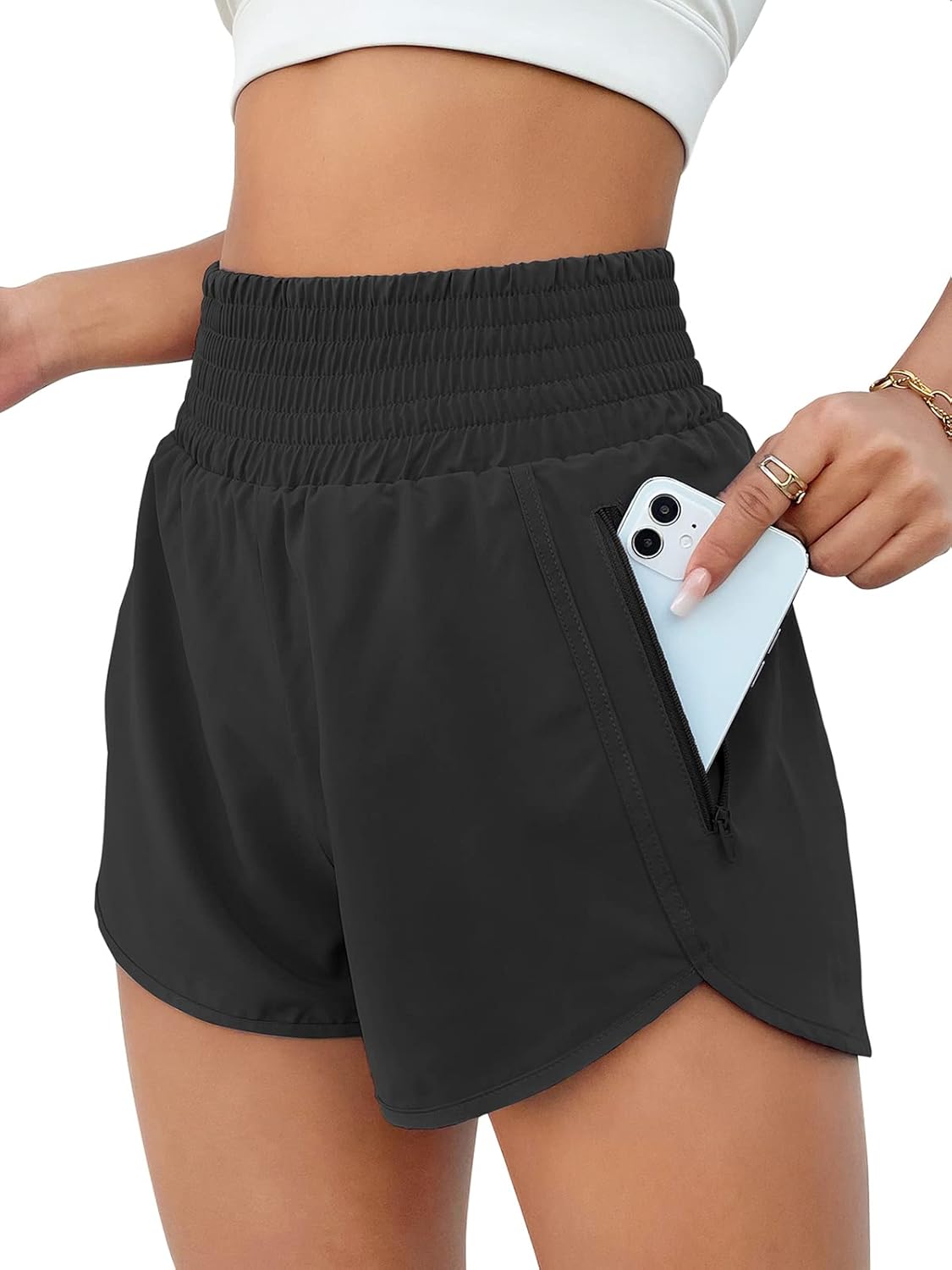 BMJL Women's Athletic Shorts, High Waisted Running Shorts with Pocket, Special S...