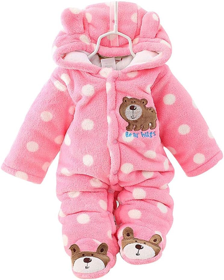 XIFAMNIY Baby Newborn Jumpsuit Footie Hooded Thicken Winter Bunting Outwear Snow...
