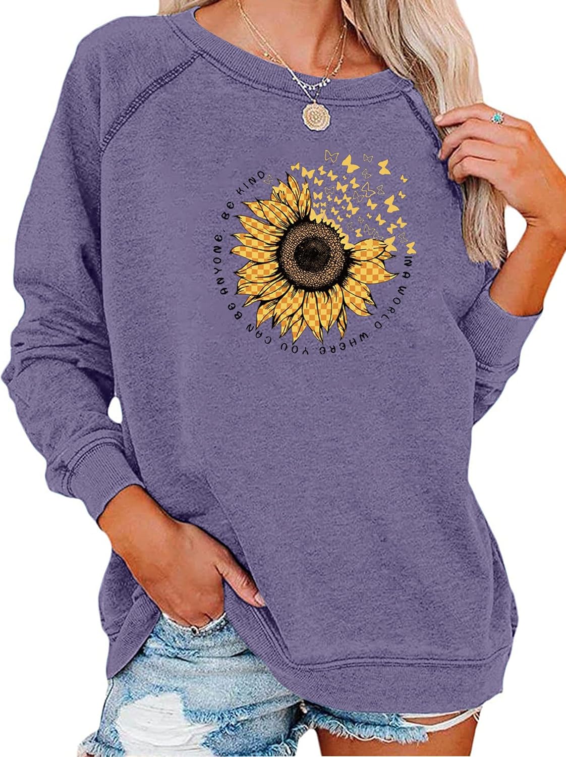 EADINVE Women's Sweatshirt, Special Crewneck Pullover with "FUN FACT: I don't ca...