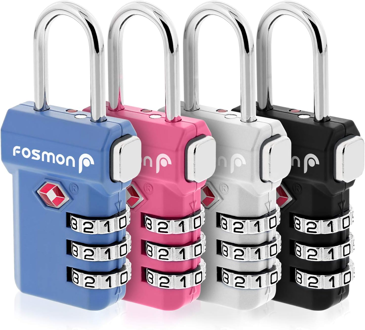 Fosmon TSA Approved Luggage Locks, Suitcase Travel Lock with Push Release Button...