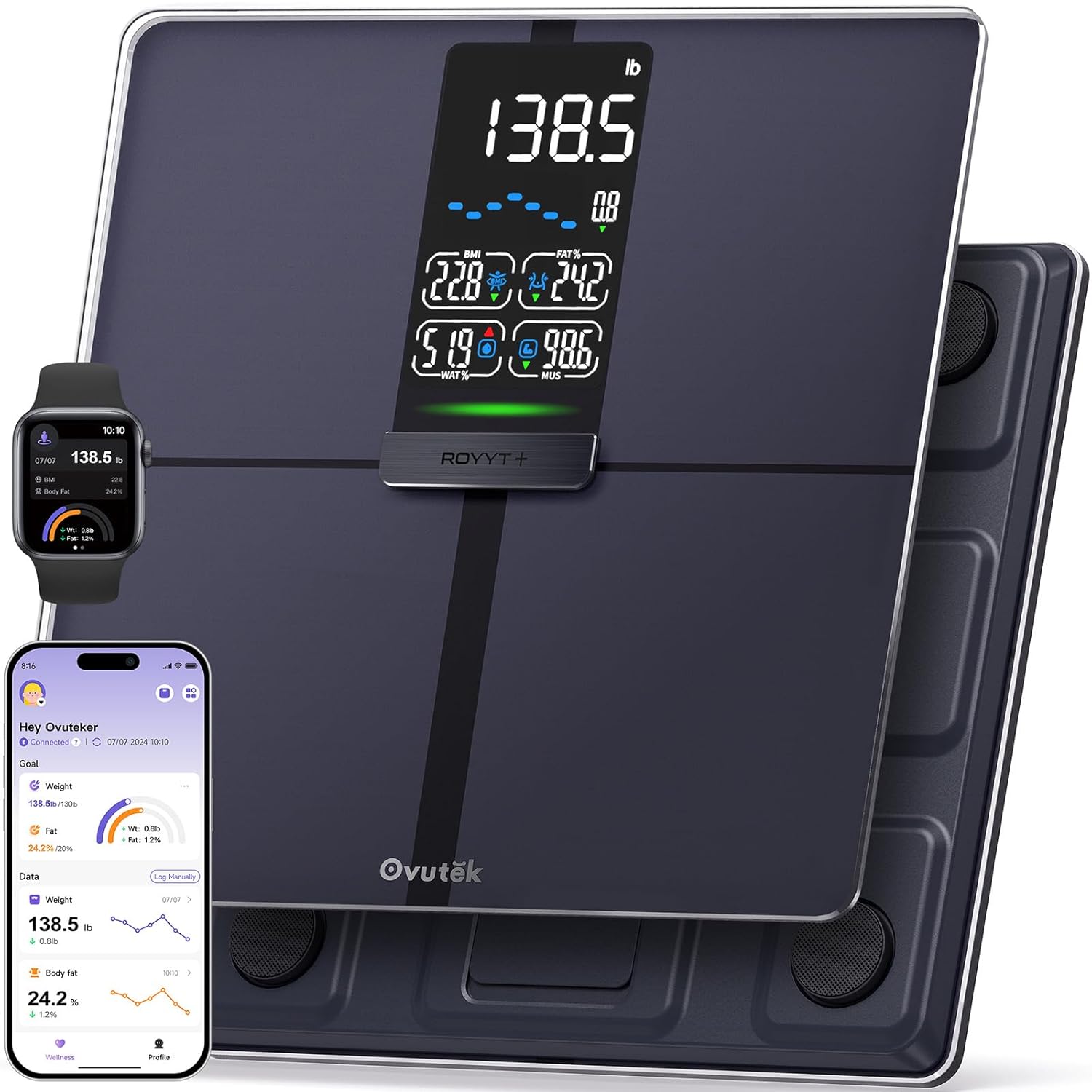 Professional Smart Scale for Body Weight, BMI, Body Fat, Muscle Mass, Highly Acc...