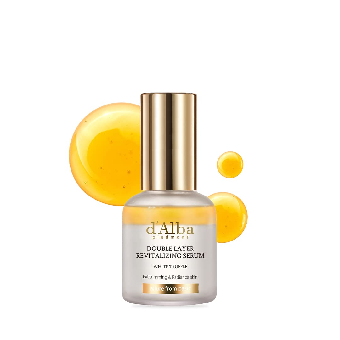d'alba Piedmont Italian White Truffle Double Layer Revitalizing Serum, 100hr Hyd...