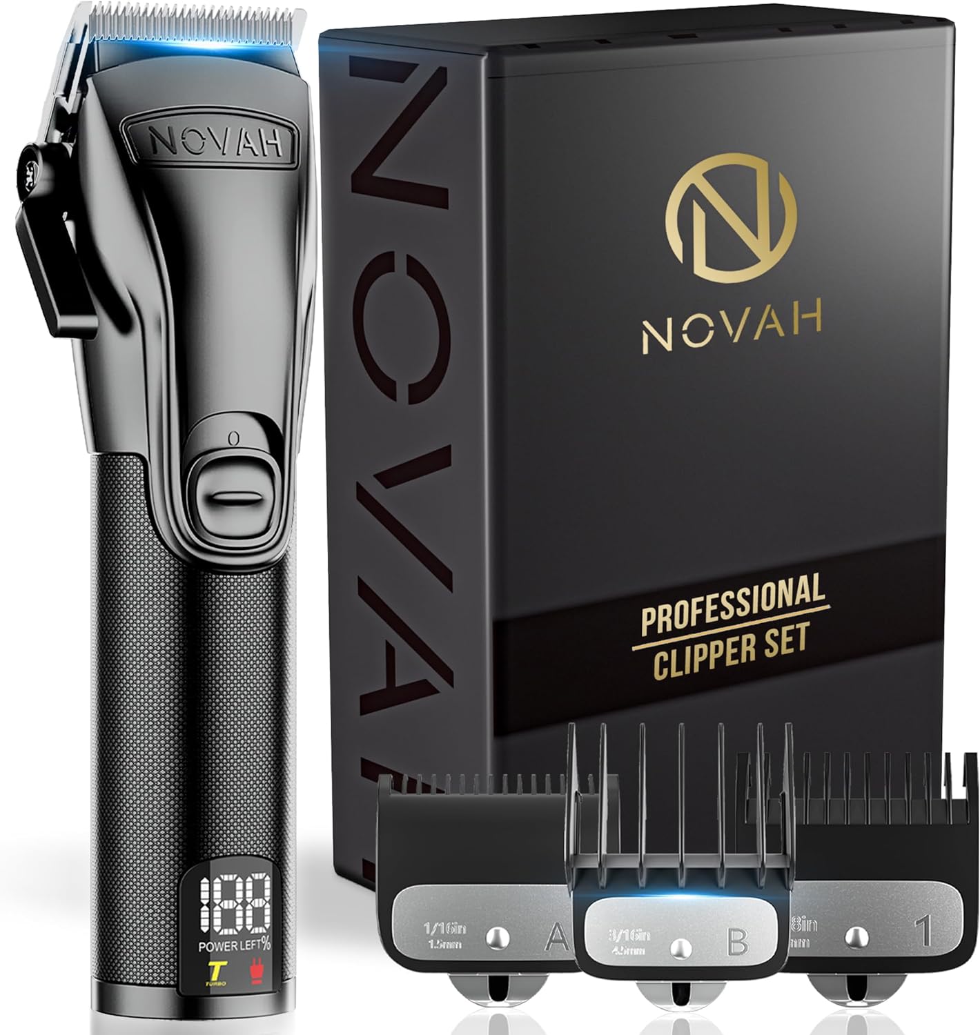 Novah Professional Hair Clippers for Men, Professional Barber Clippers, Electric...