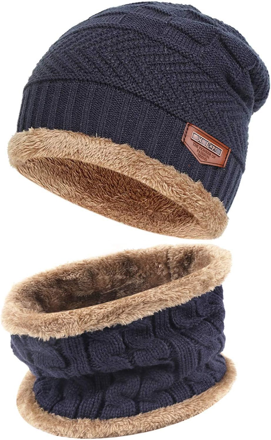 Premium FZ FANTASTIC ZONE Winter Beanie Hat, Special Knit Scarf Set for Warmth,...