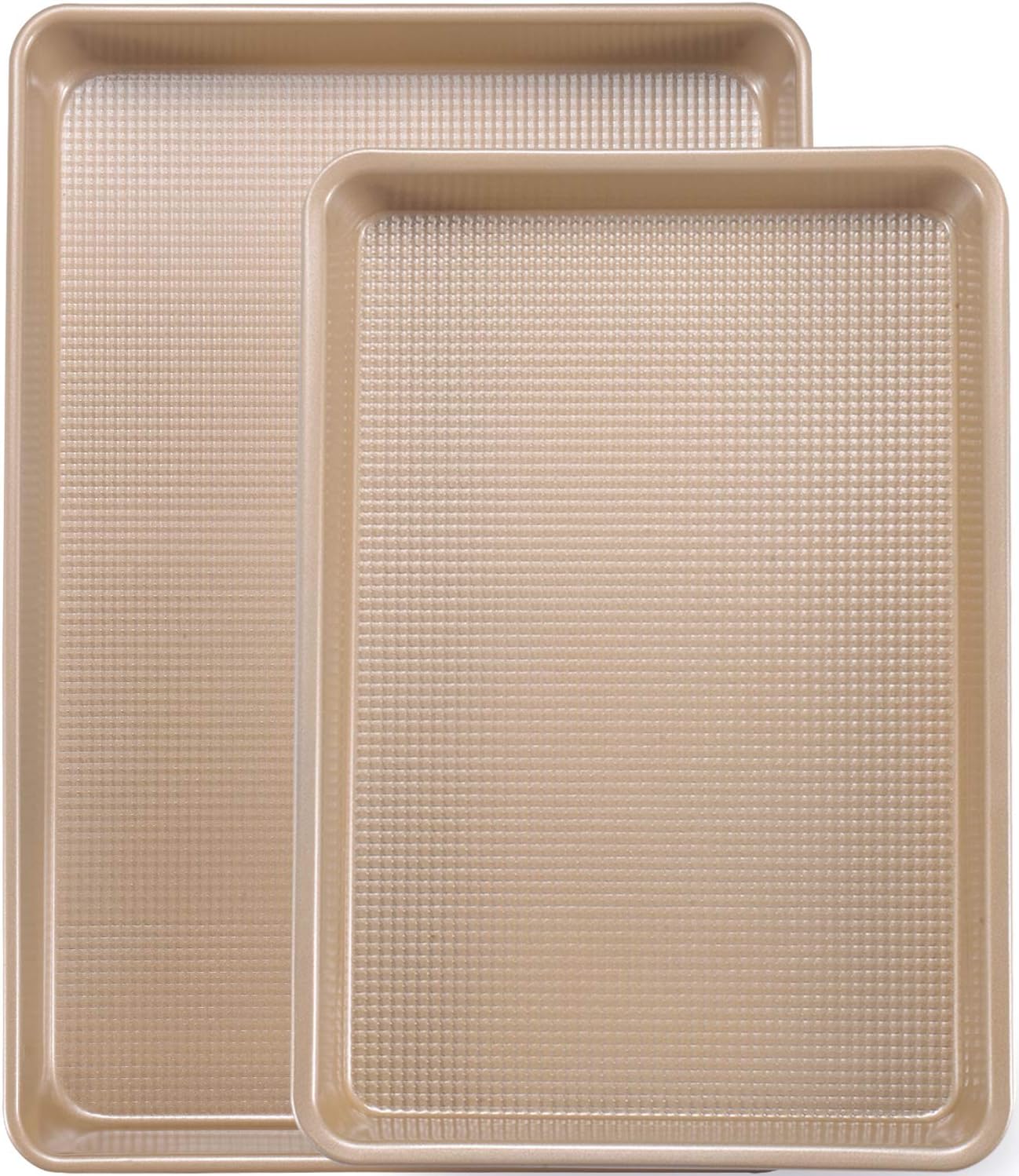 Cookie Sheet Baking Pan Set, Professional Baking Sheet for Oven Nonstick, High-Q...