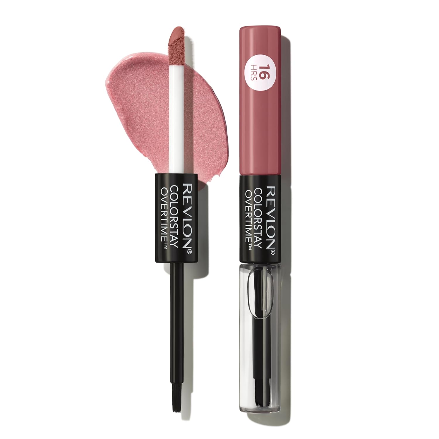 Revlon Liquid Lipstick with Clear Lip Gloss, ColorStay Overtime Lipcolor, Dual E...
