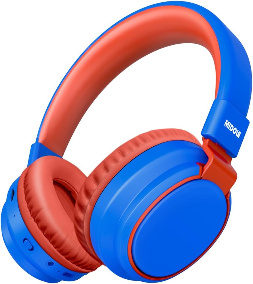MIDOLA Kids Headphones Bluetooth 5.3 Wireless 60H Play Time Volume Limited 85/11...