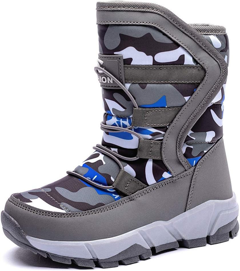 GUBARUN Boys Snow Boots Winter Waterproof Slip Resistant Cold Weather Shoes (Tod...