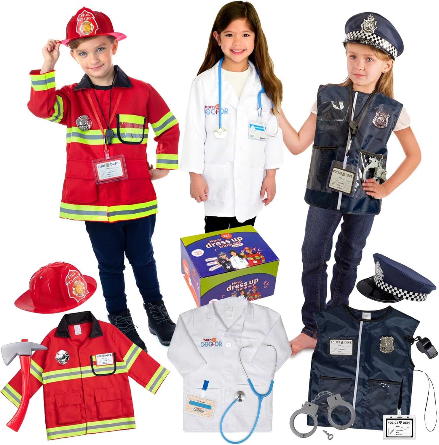 Born Toys Toddler Dress Up Clothes for Little Girls & Boys Ages 3-7, Pretend Pla...