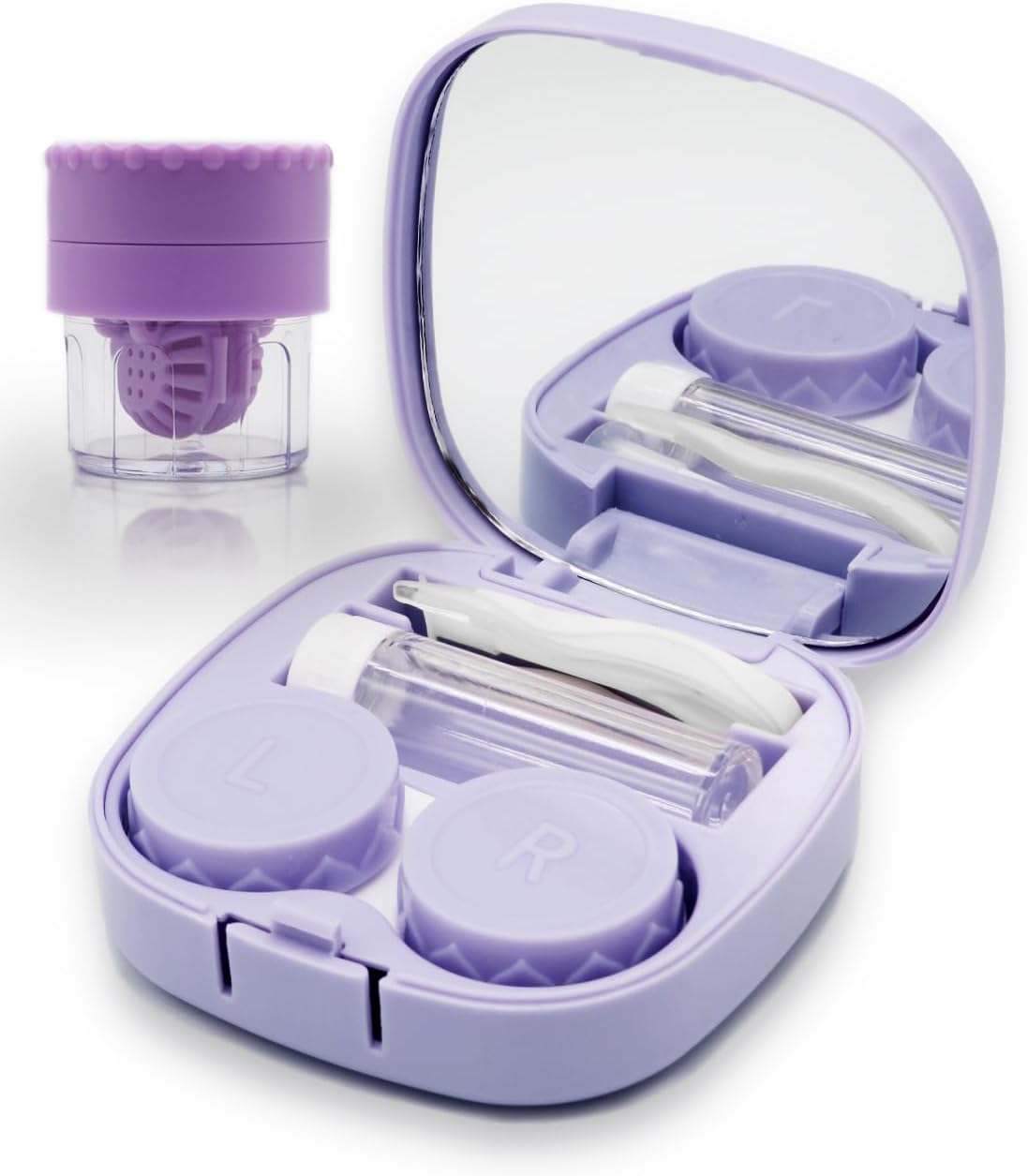 Contact Lens Case, Special Cleaner Washer, Unique Travel Size Cute Colored Conta...
