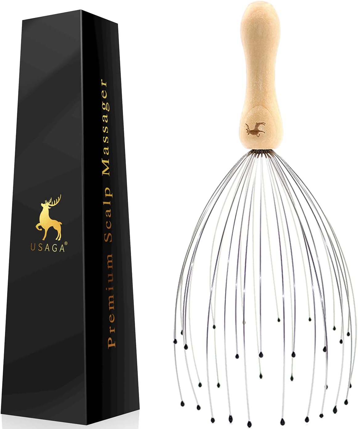 USAGA 32 Fingers Head Massager, Head Scratcher Scalp Massager for Head Body Rela...