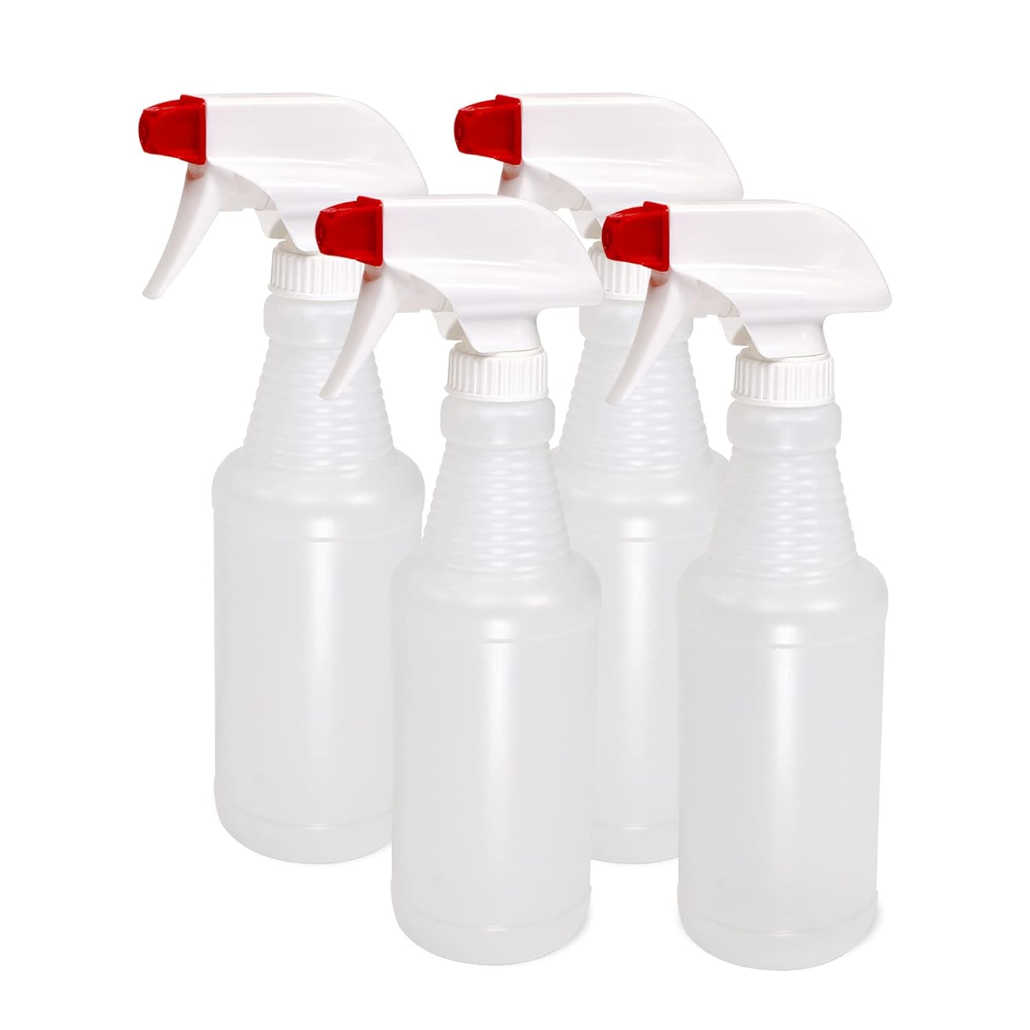 Pinnacle Mercantile Plastic Spray Bottles USA Made 4 Pack 16 Oz Heavy Duty No Le...
