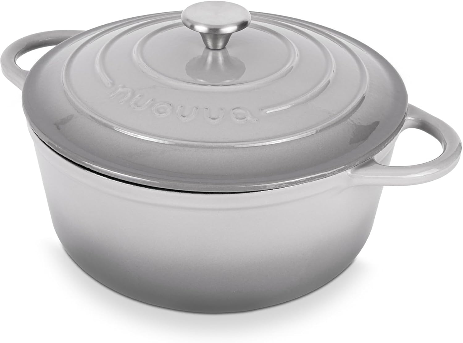 Cast Iron Dutch Oven with Lid – Non-Stick Ovenproof Enamelled Casserole Pot, Ove...
