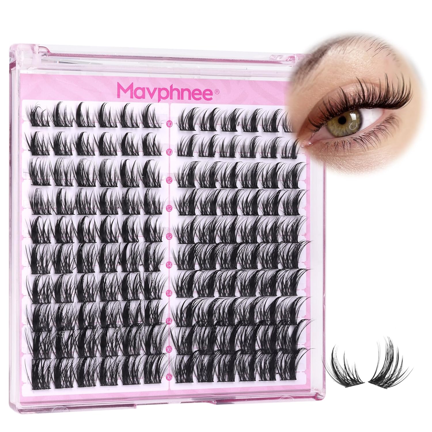 Natural Lash Clusters Spiky Eyelash Extensions Wispy Individual Lashes Manga Eye...