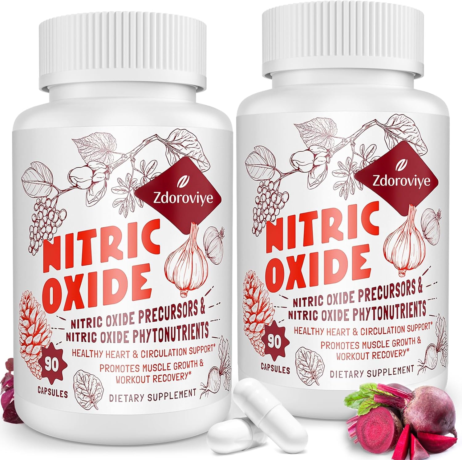 Nitric Oxide Supplement for Men, Nitric Oxide Precursor & Phytonutrient Complex...