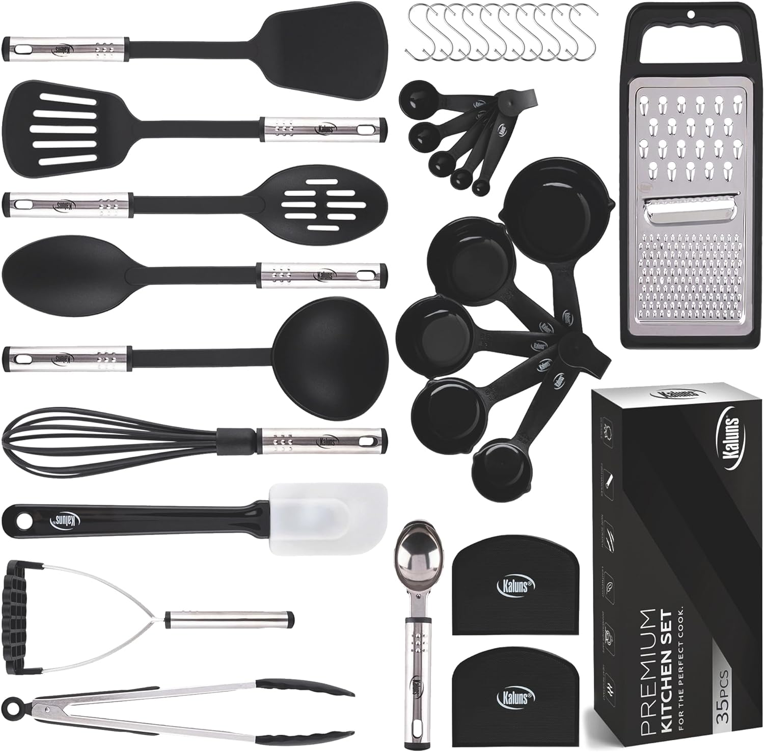 Kitchen Utensils Set 35 PCS Cooking Utensils Set, Nonstick and Heat Resistant Ny...