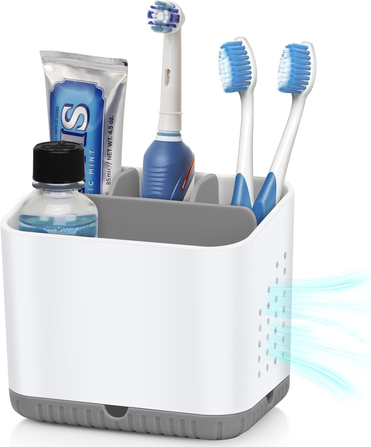 Toothbrush Holders for Bathrooms, Kids Electric Toothbrush and Toothpaste Holder...