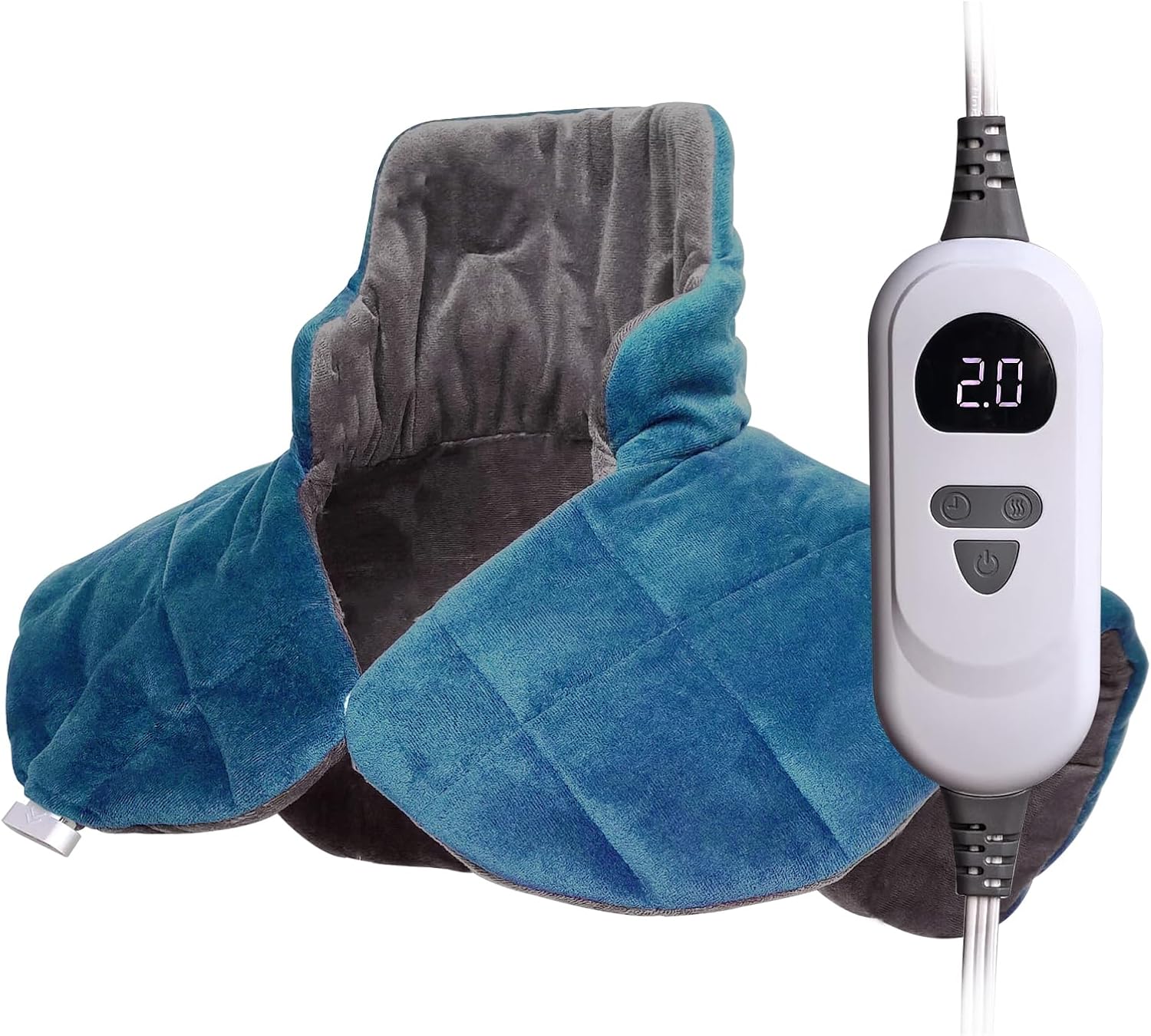 Ruqiji 18" x 22" Super Soft Microfiber Weighted Neck&Shoulder Heating Pad, 2.5lb...