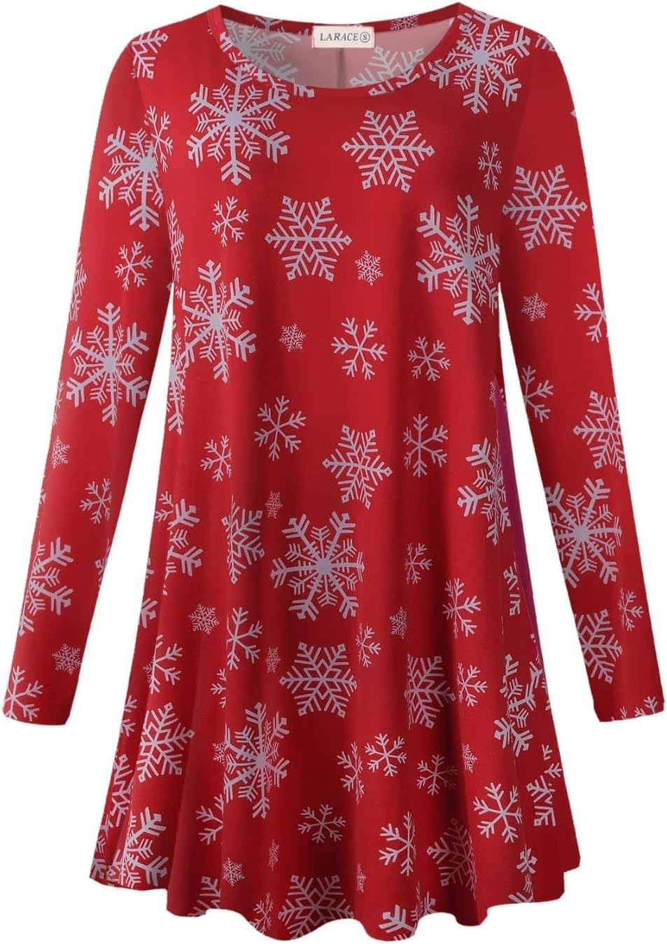 LARACE Plus Size Tunic Tops, Special Long Sleeve Shirts for Women, Innovative Sw...