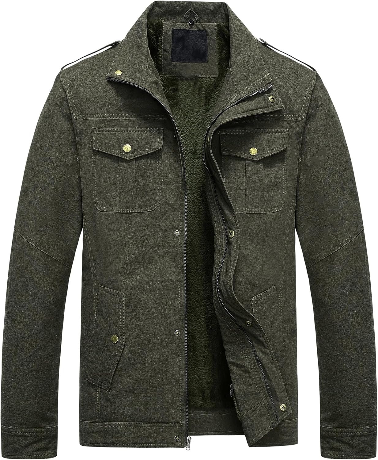 Pursky Men's Jacket, Special Military Jacket Casual Washed Cotton Hooded Canvas...