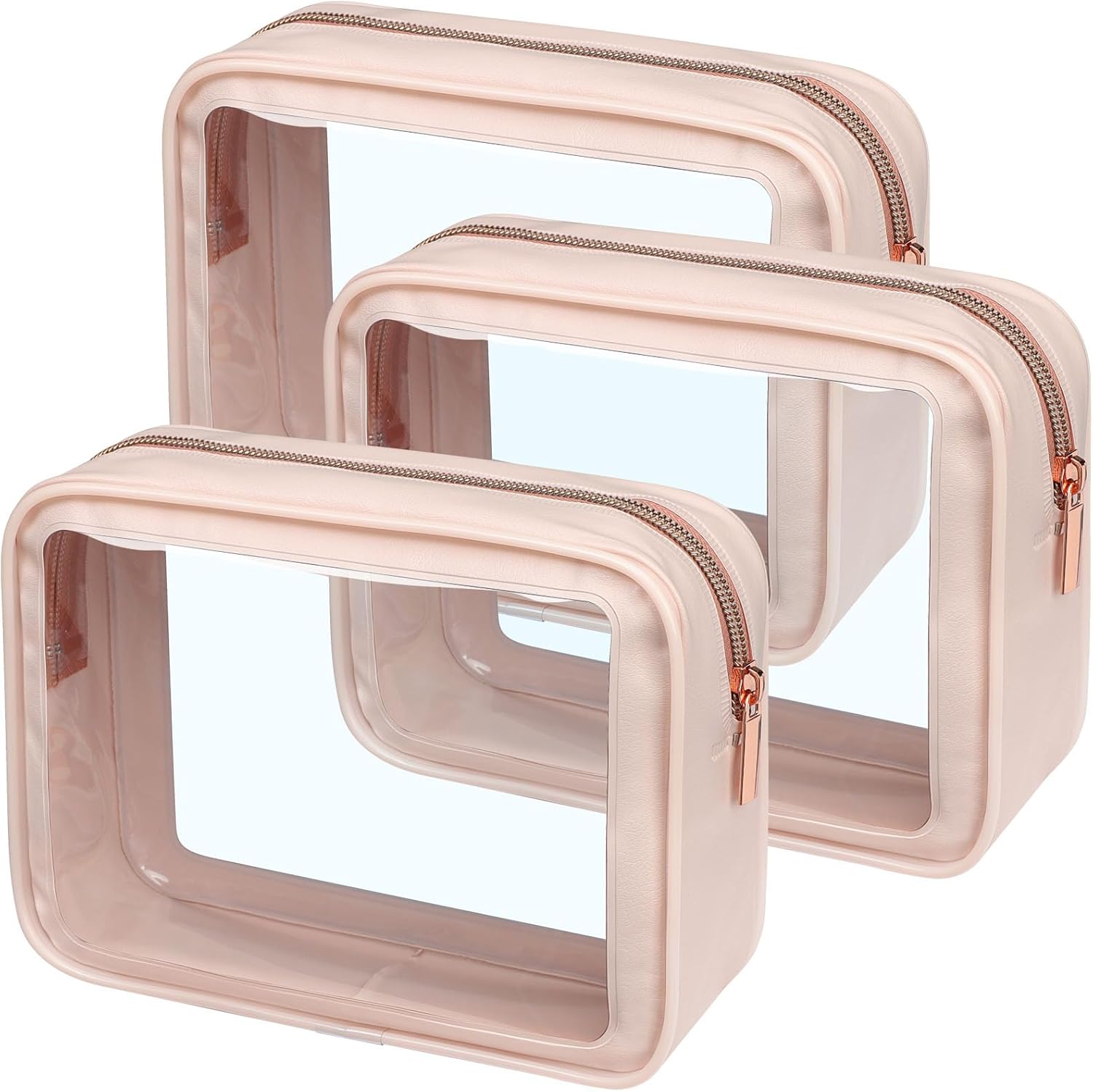 PACKISM TSA Approved Toiletry Bag, Special Clear Makeup Bag with Upgrade Color-E...