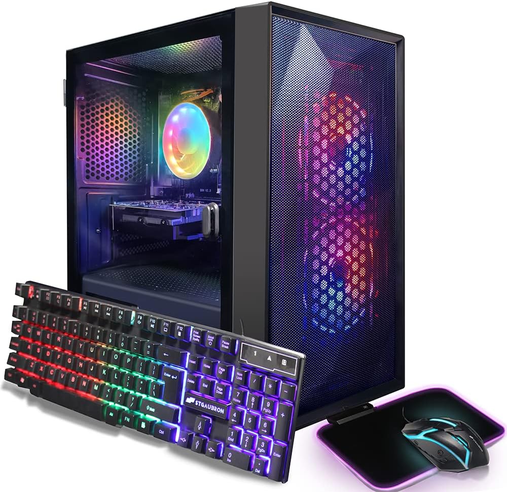 STGAubron Prebuilt Gaming PC Desktop, AMD Radeon RX 550 4G GDDR5, Intel Core I5...