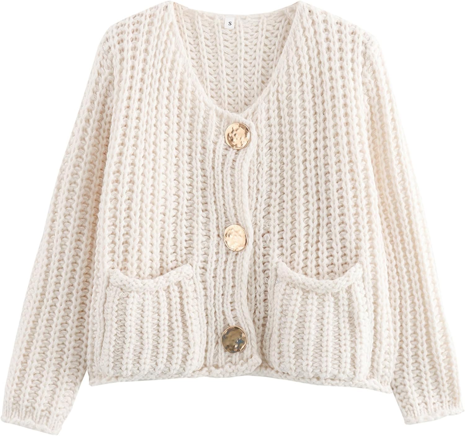 Yimoon Womens Cropped Cardigan Sweater Button Down...