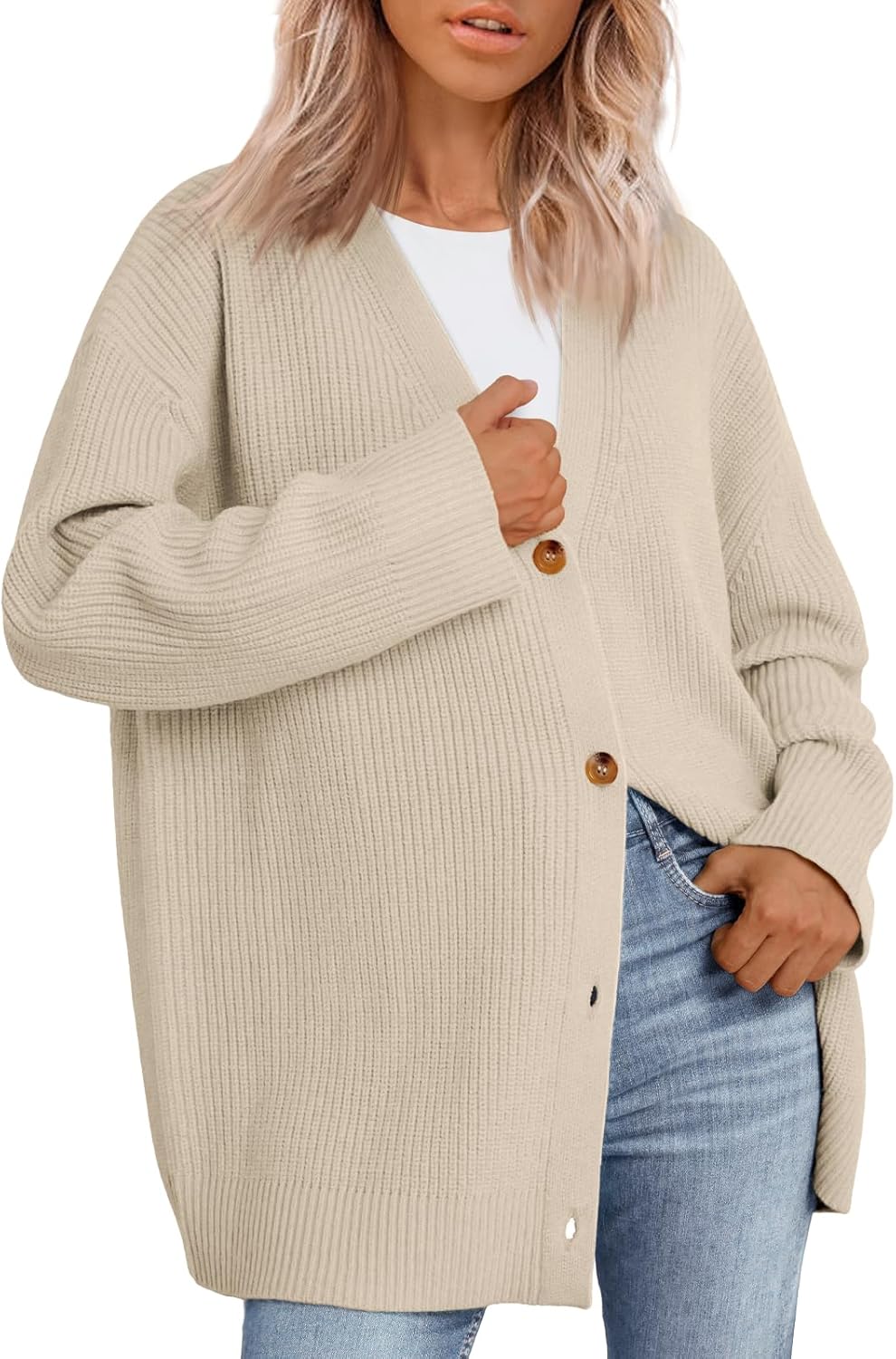 LILLUSORY Women Oversized Cardigan, Special Fall Outfits Fashion Sweater, Innova...
