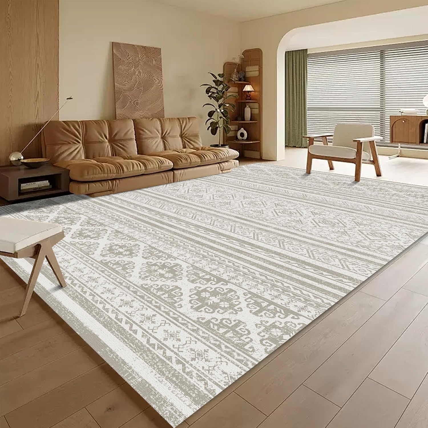 Moroccan-Inspired Washable Area Rugs, Special 8' x 10' Rugs, Innovative 1/6 Thic...