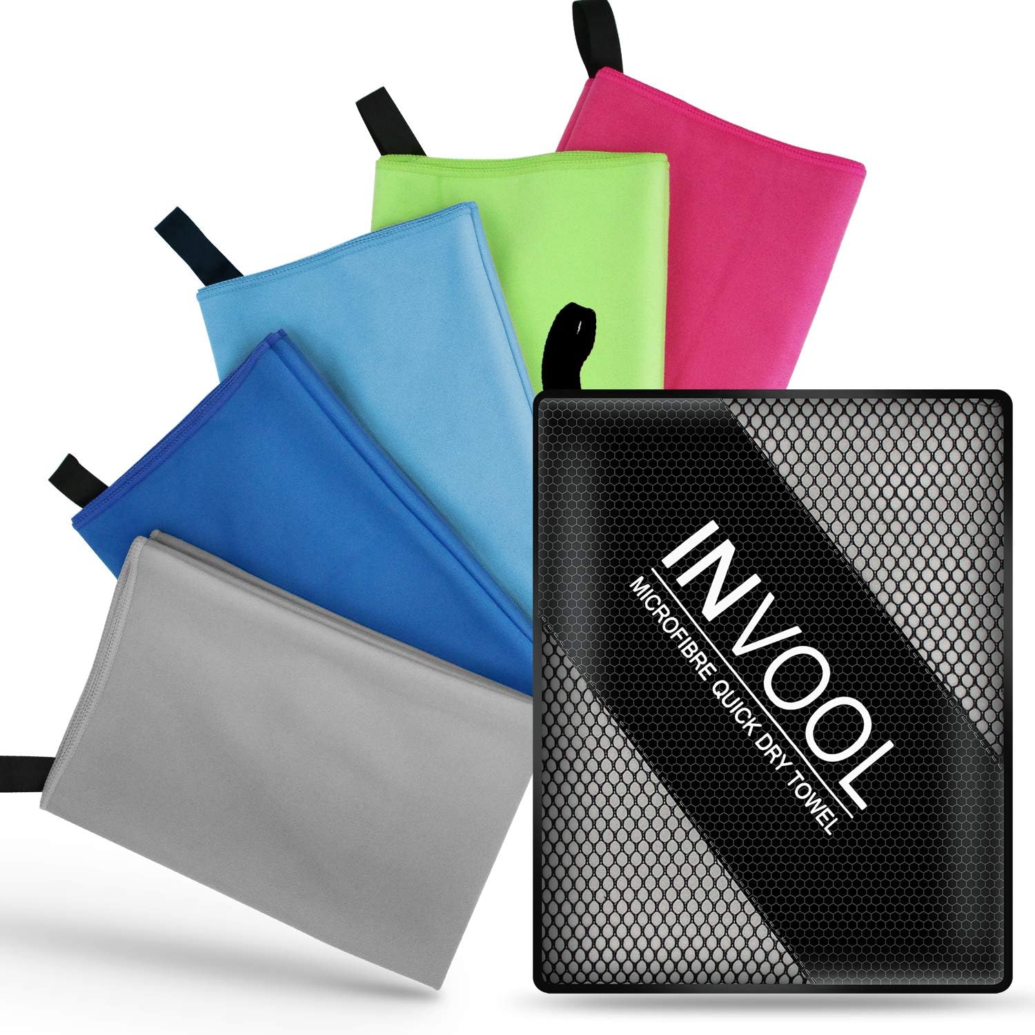 Invool Microfiber Towel, Special Quick Dry Towel for Travel, Camping, Fitness, I...