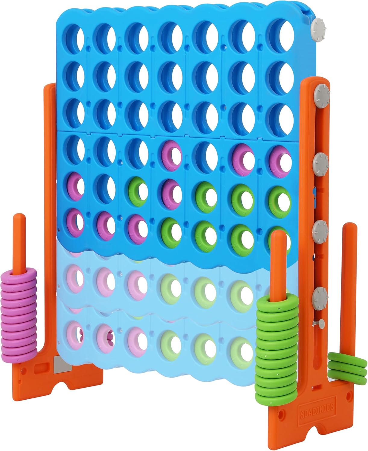 SDADI Jumbo 4 in a Row Game, 4-to-Score Giant Game Set with Adjustable Height (2...