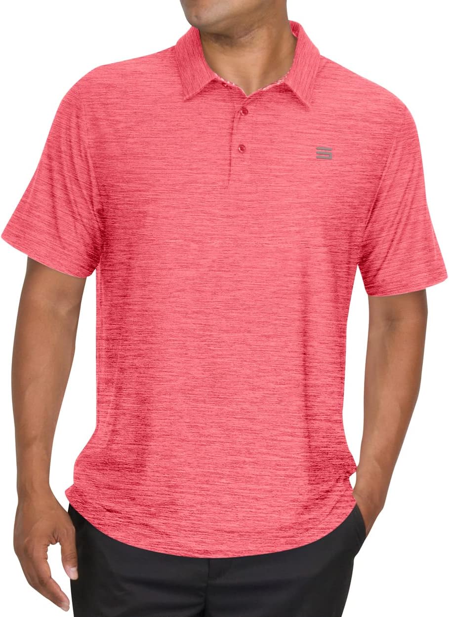 Three Sixty Six Golf Shirts for Men, Special Dry Fit Short-Sleeve Polo, Unique A...