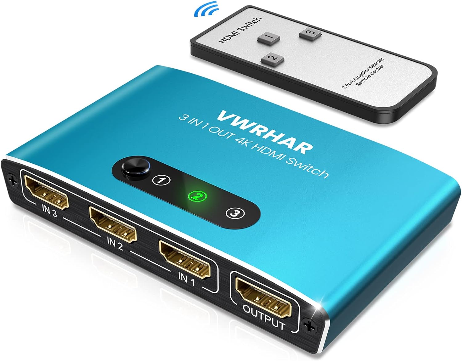 HDMI Switch, Special 3 IN 1 OUT Aluminum HDMI Splitter, Innovative HDMI Switcher...
