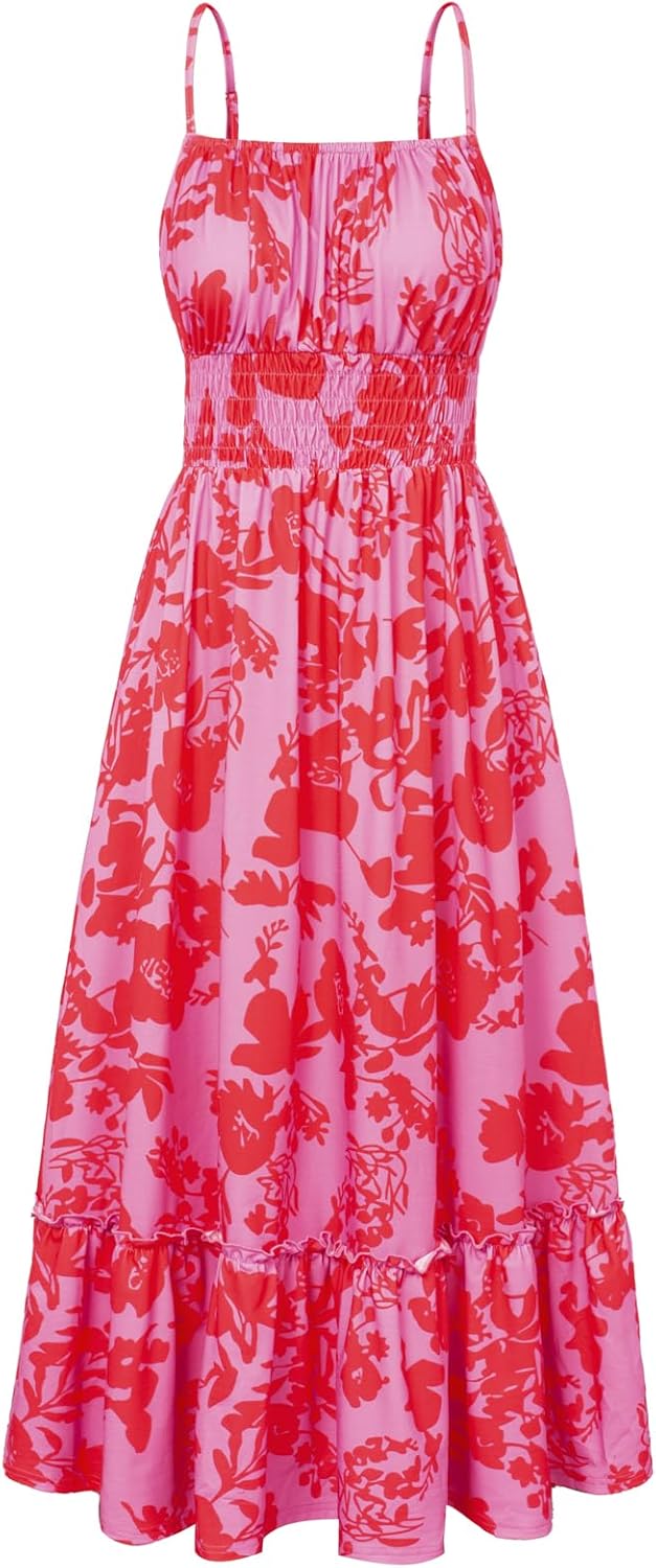 GRACE KARIN Womens 2024 Summer Maxi Dress, Special Sleeveless Floral Dress, Uniq...