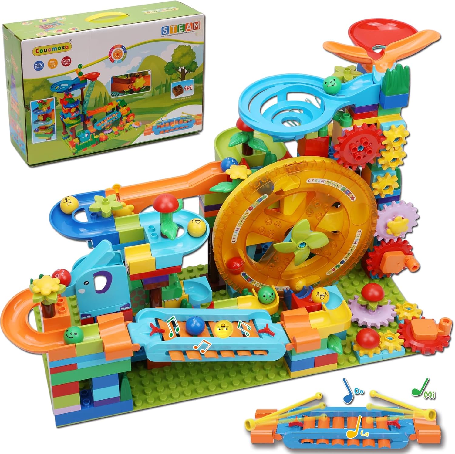 Marble Run Building Blocks Kid Toys Ages 4-8,Montessori Education Preschool Lear...