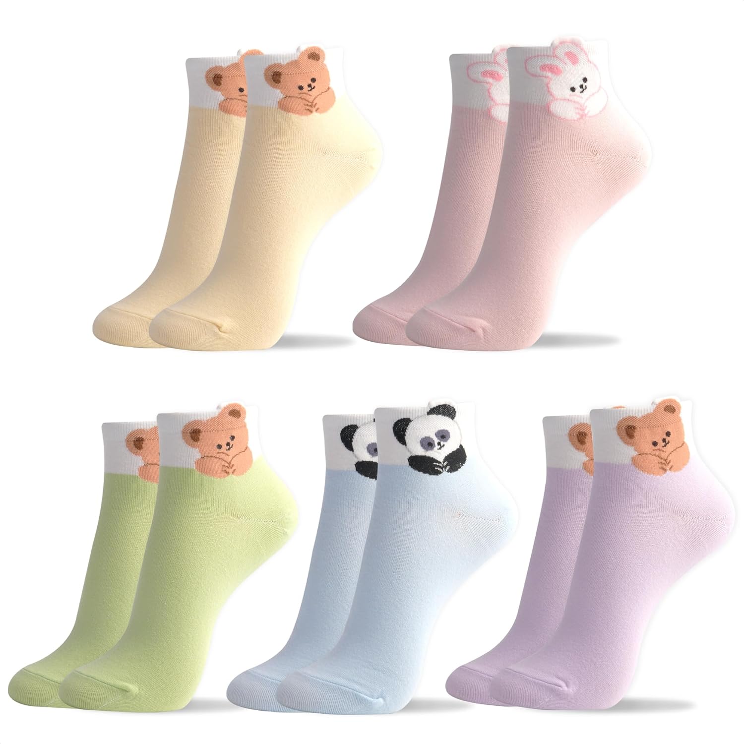 Kikiya Socks, Special Women's Ankle Socks, Innovative Red Heart Preppy Design, S...