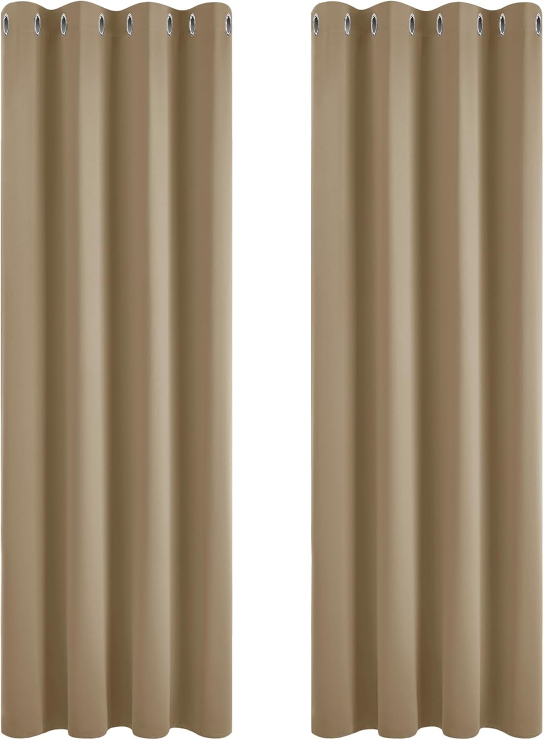 Deconovo Super Soft Eyelet Blackout Curtains Thermal Insulated Energy Saving Cur...