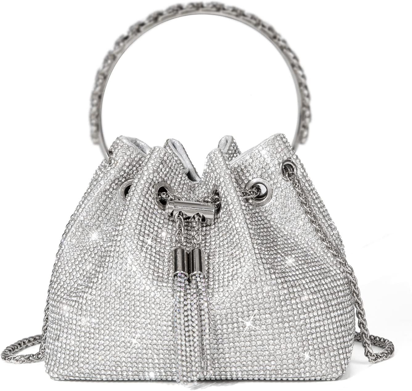 Bling Crystal Rhinestone Purse for Women Sparkly Clutch Handbag Crossbody Bag fo...