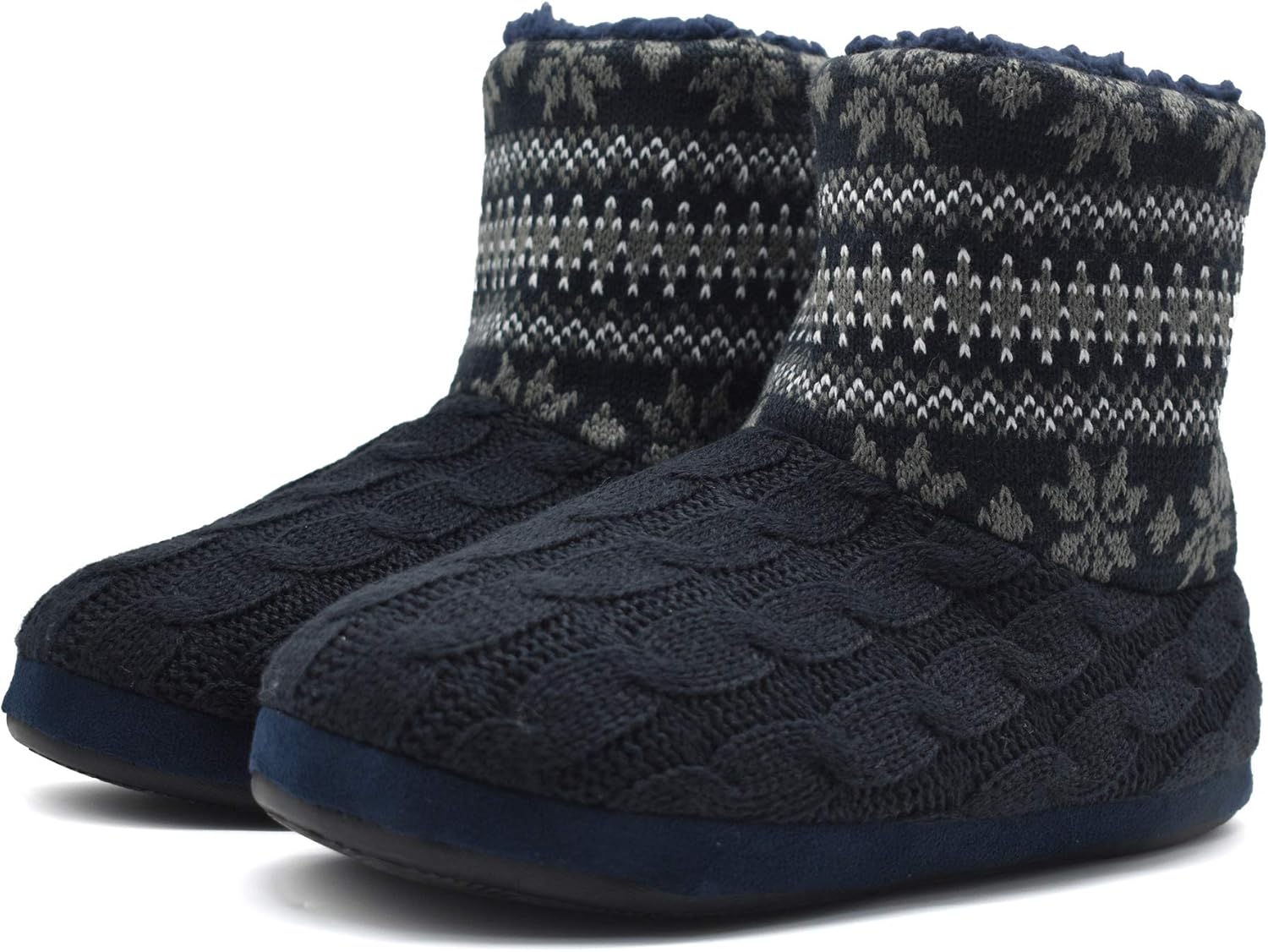 KuaiLu Mens Slippers, Special Winter Warm Cozy Slipper Boots, High-Quality Knitt...