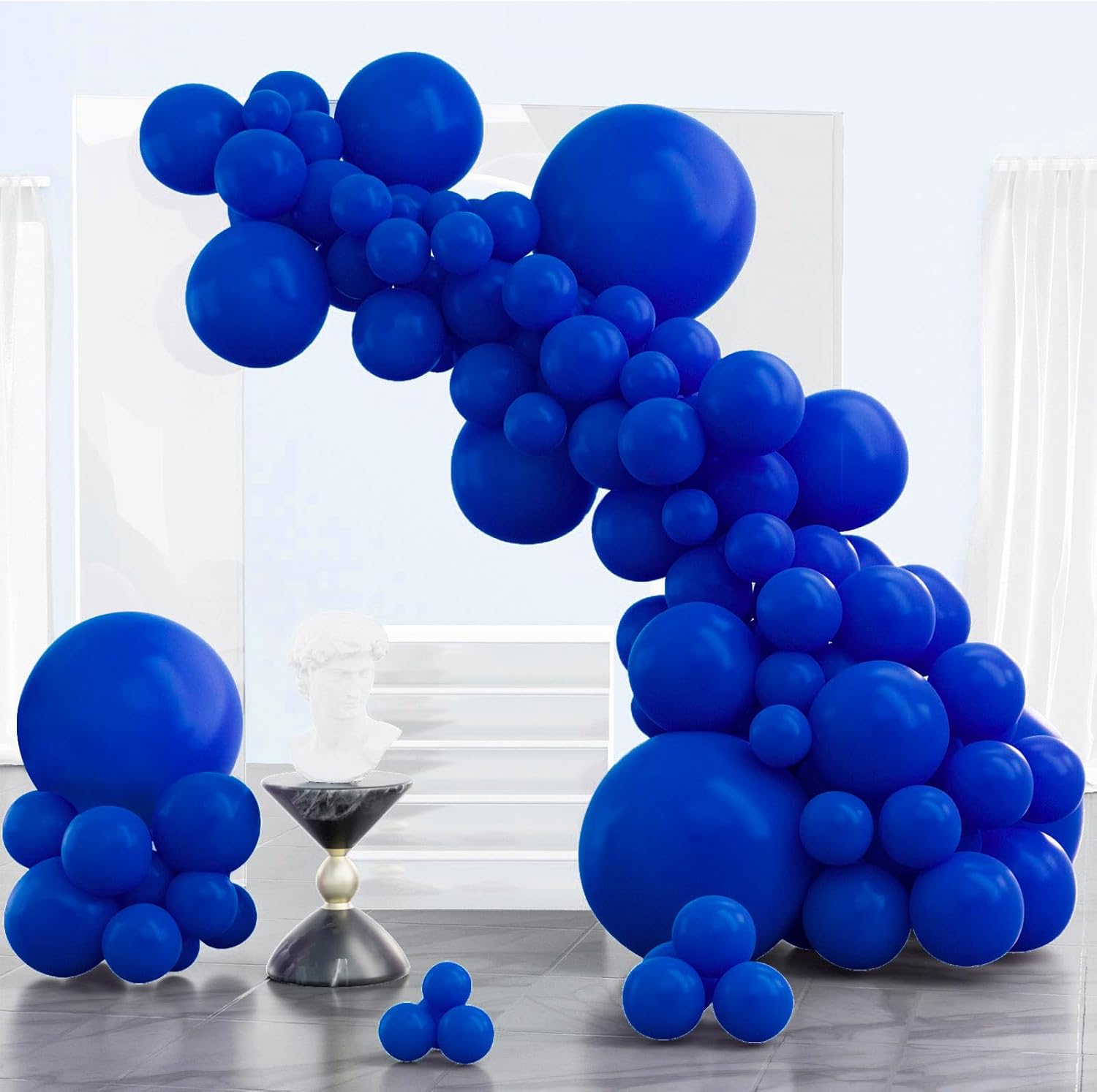 PartyWoo Royal Blue Balloons, Special Balloon Decoration with 85 pcs Different S...