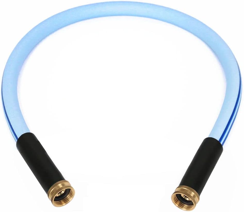 Atlantic Female to Female Heavy Duty Garden Hose 5/8 Inch x 3 Foot Blue Water Ho...