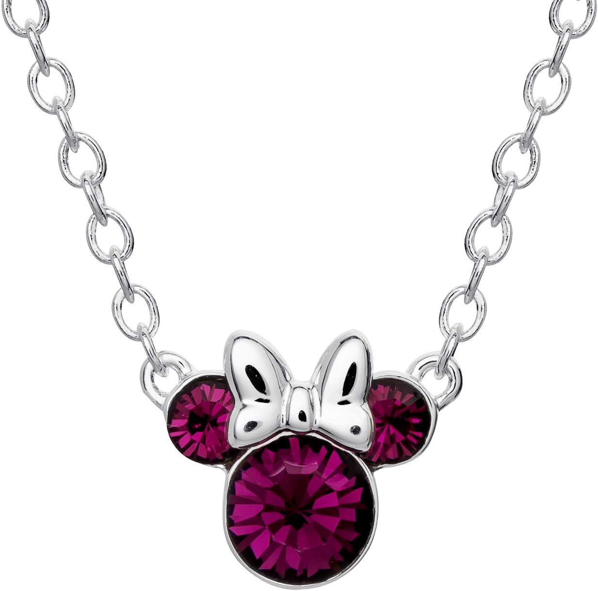 Disney Minnie Mouse Jewelry, Special Crystal Birthstone Pendant Necklace, Unique...