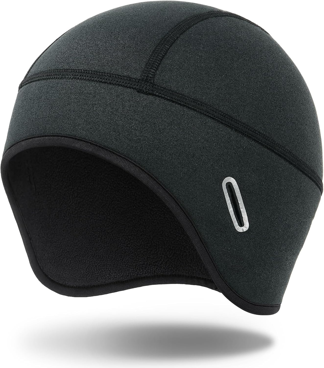 MELASA Winter Helmet Liner Skull Cap, Fleece Lined Warm Cycling Cap with Glasses...